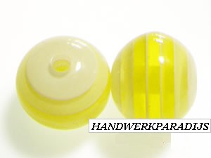 Acrylkralen Round Yellow 12mm Per Stuk